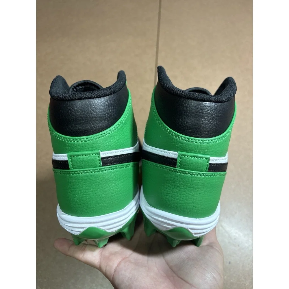 Size 13 - Jordan 1 Mid TD Football Cleats Lucky Green FJ6805-003